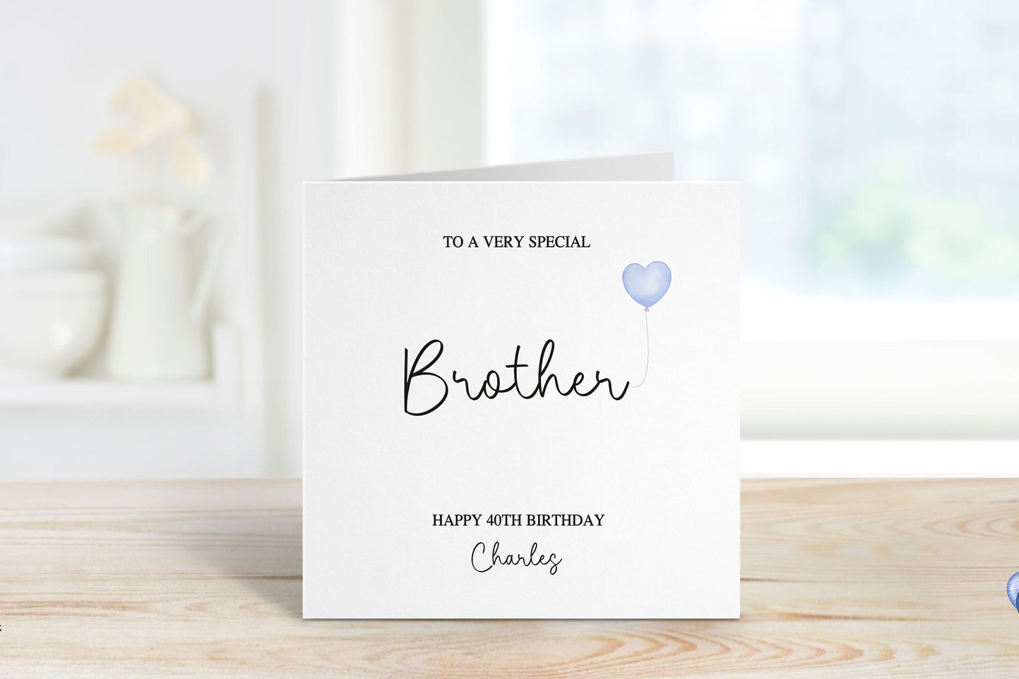 Brother Birthday Card Personalised, 40th Birthday Card Adult, Birthday Card For Brother, Any Age Birthday Card, 18th, 21st, 40th, 50th, 60th