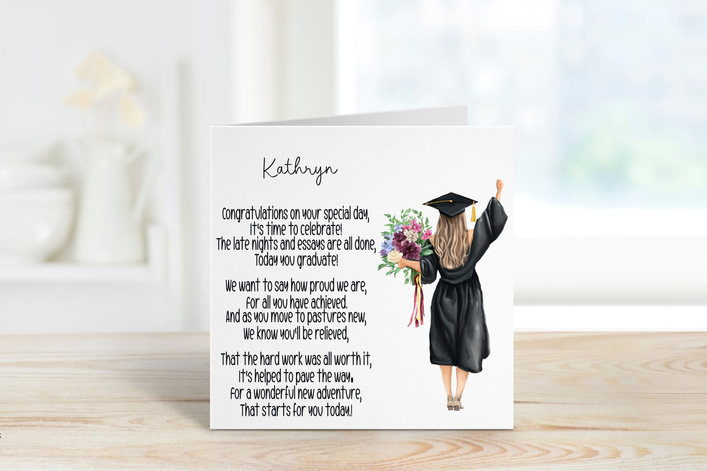 Graduation Card, Personalised Graduation Card For Her, Graduation Card For Girl