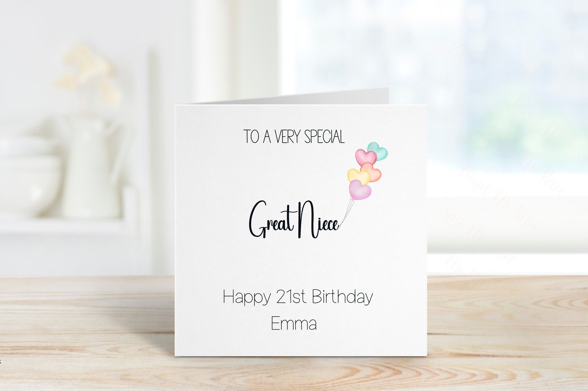 Personalised Great Niece 21st Birthday Card, Card For Great Niece 21st Birthday