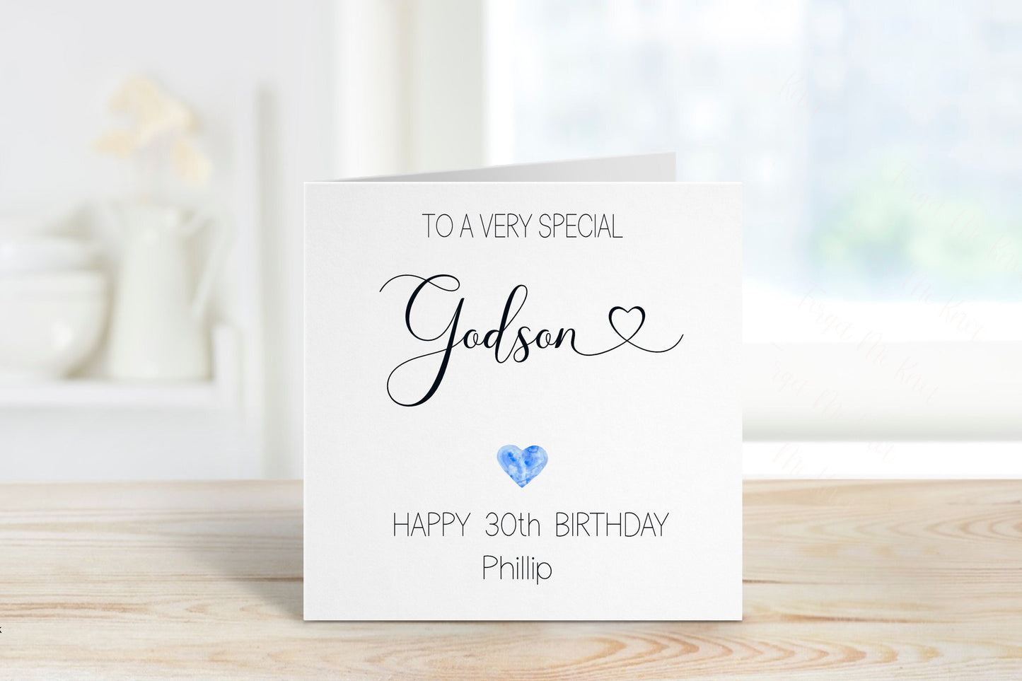 Personalised Godson Birthday Card, Birthday Card For Him, 21st Birthday Card For Grodson, Any Age Card