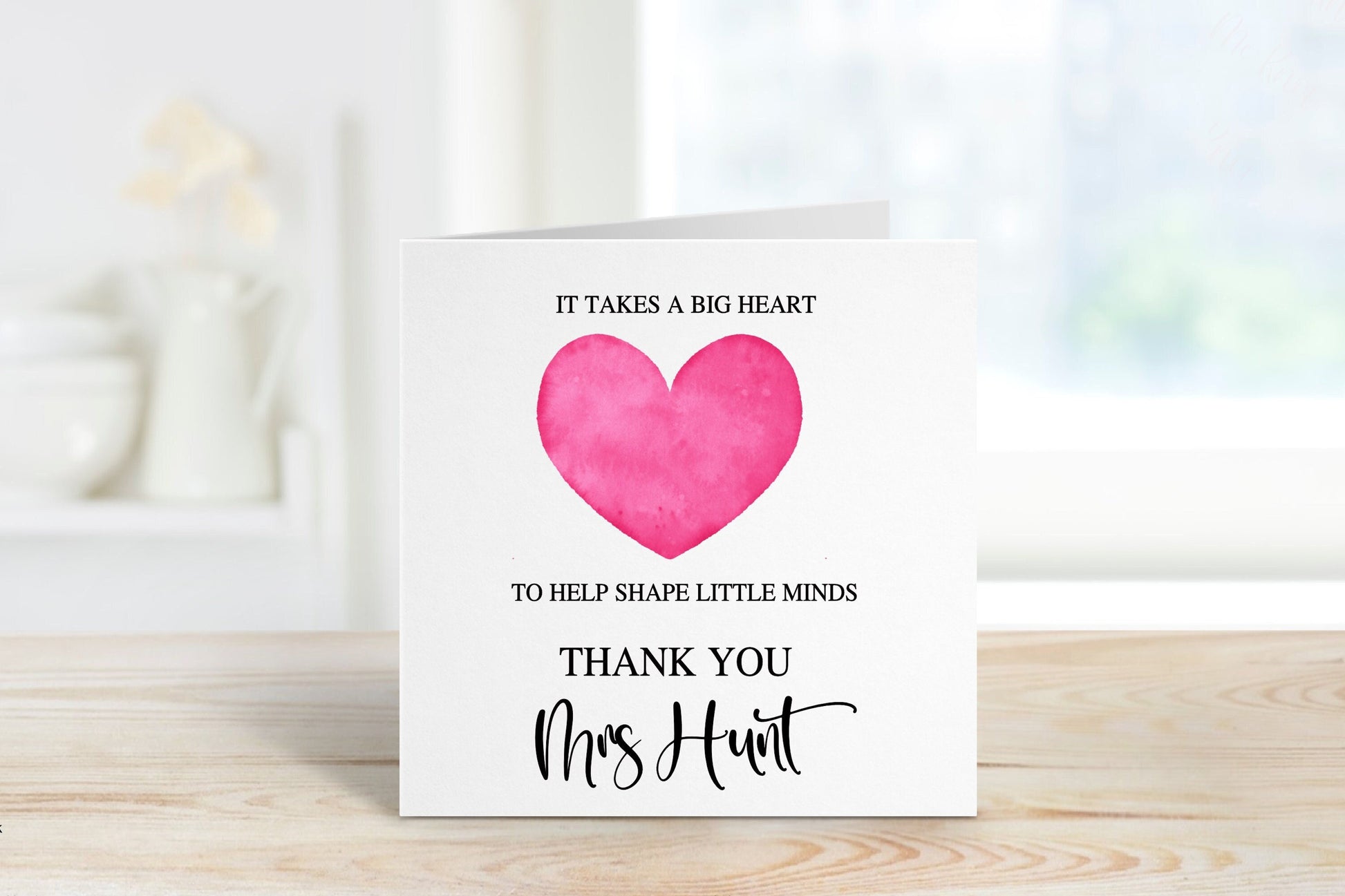 Teacher Card, Thank You Teacher Card, Card For Teacher, Teacher Gift, Personalised Teacher Card