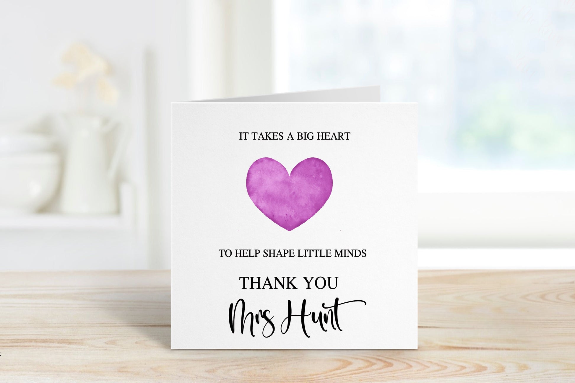 Teacher Card, Thank You Teacher Card, Card For Teacher, Teacher Gift, Personalised Teacher Card