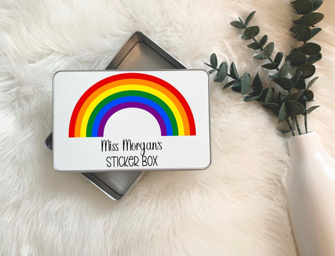 Teacher Appreciation Gifts, Teacher's Sticker Tin, Personalised Sticker Box For Teacher