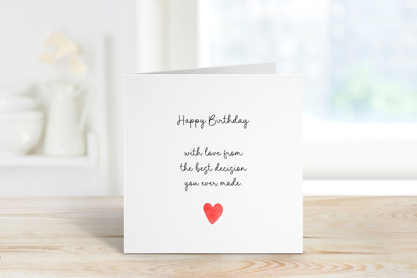 Husband Birthday Card, Wife Birthday Card, Happy Birthday With Love From The Best Decision You Ever Made Card, Funny Birthday Card