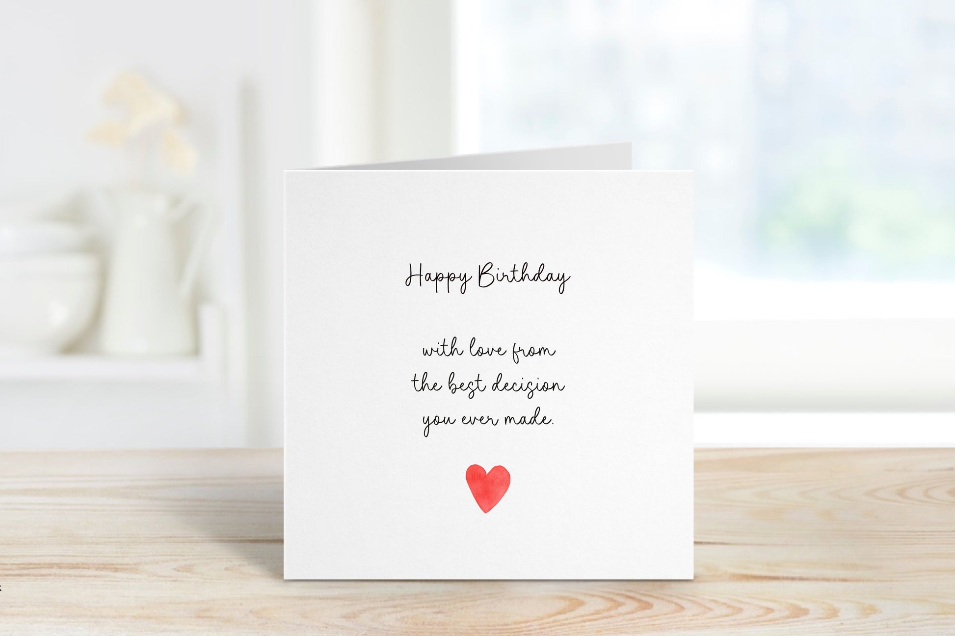 Husband Birthday Card, Wife Birthday Card, Happy Birthday With Love From The Best Decision You Ever Made Card, Funny Birthday Card