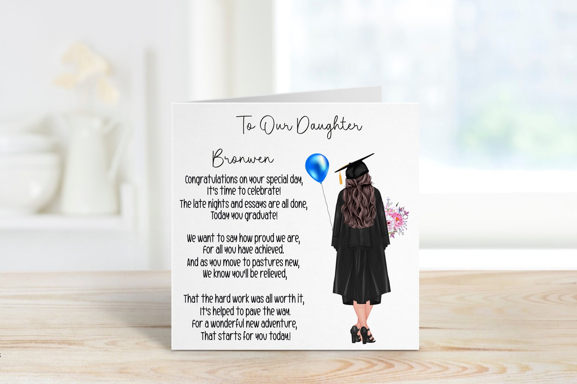 Daughter Graduation Card, Personalised Graduation Card For Her, Graduation Card For Daughter