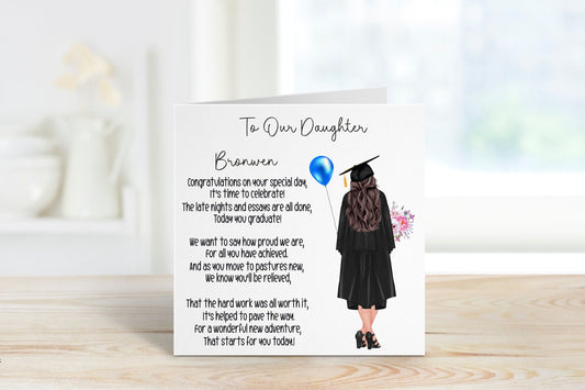 Daughter Graduation Card, Personalised Graduation Card For Her, Graduation Card For Daughter