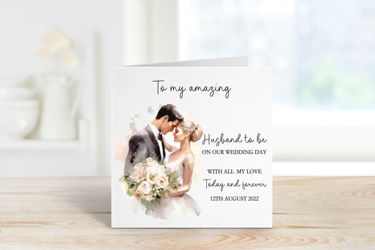 Husband To Be Wedding Day Card, Wedding Day Card For Husband To Be, Wedding Day Card For Groom