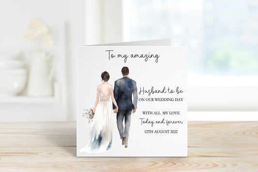 Husband To Be Wedding Day Card, Wedding Day Card For Husband To Be, Wedding Day Card For Groom