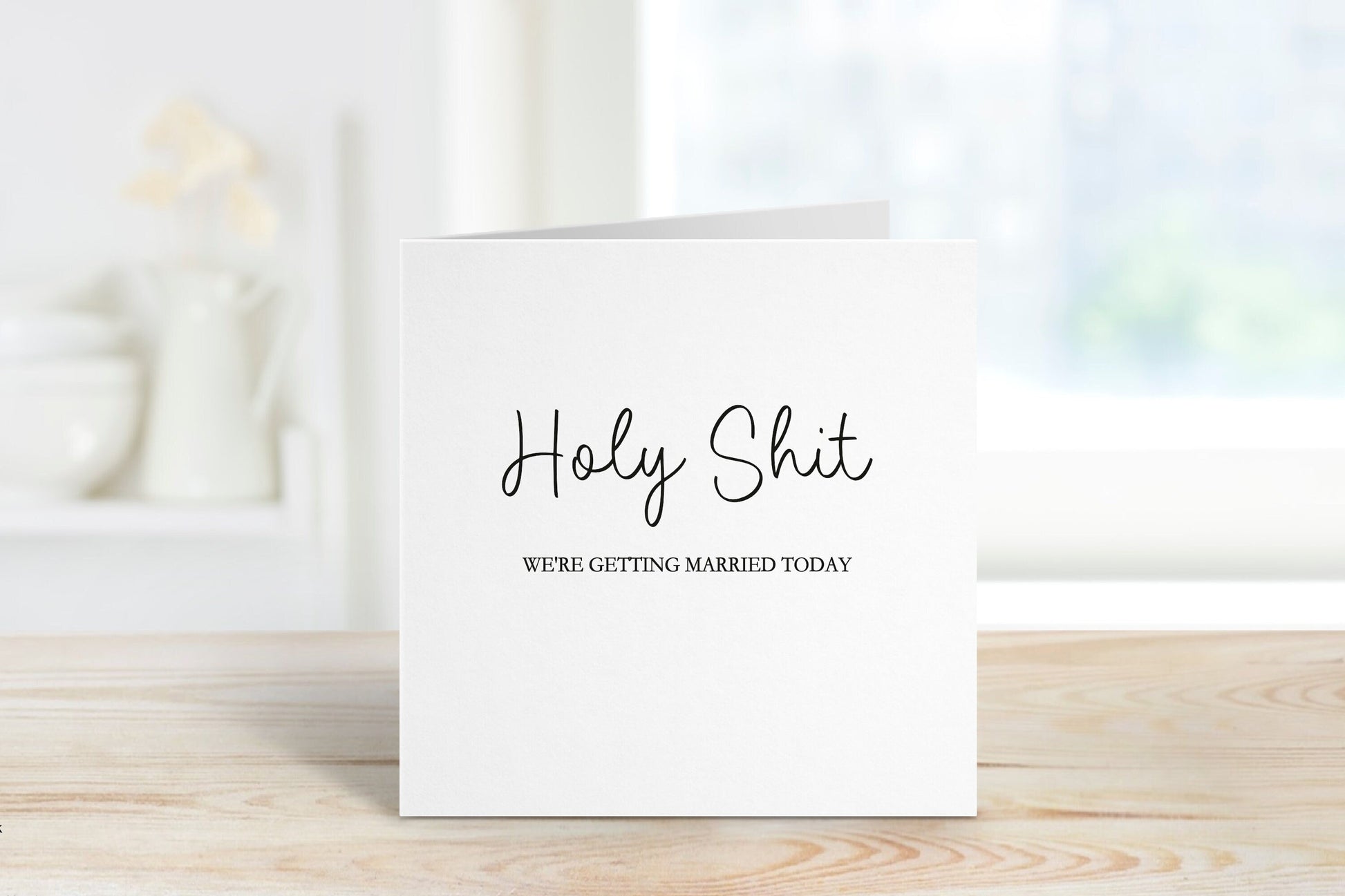 Holy Shit Wedding Card, Husband To Be Wedding Day Card, Wedding Day Card For Husband To Be, Wedding Day Card For Groom