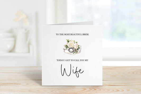 Wife To Be Wedding Day Card, Wedding Day Card For WifeTo Be, Wedding Day Card For Bride, For My Bride On Our Wedding Day