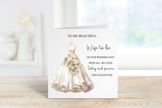 Wife To Be Wedding Day Card, Wedding Day Card For WifeTo Be, Wedding Day Card For Bride, For My Bride On Our Wedding Day