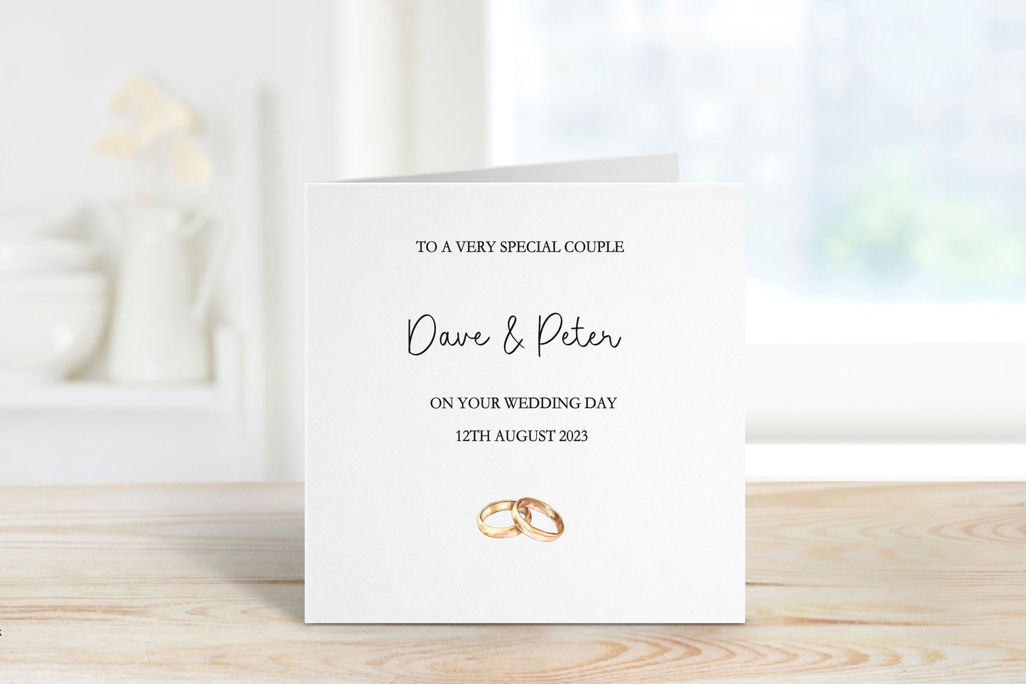Gay Wedding Card, Wedding Day Card For A Special Couple, Wedding Card For Groom And Groom, Personalised Wedding Day Card