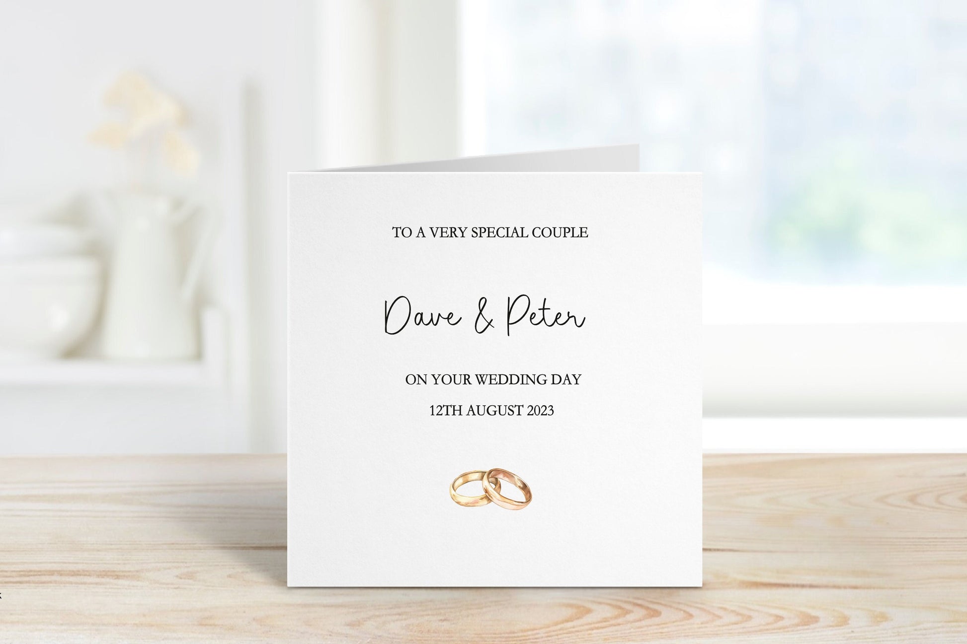 Gay Wedding Card, Wedding Day Card For A Special Couple, Wedding Card For Groom And Groom, Personalised Wedding Day Card