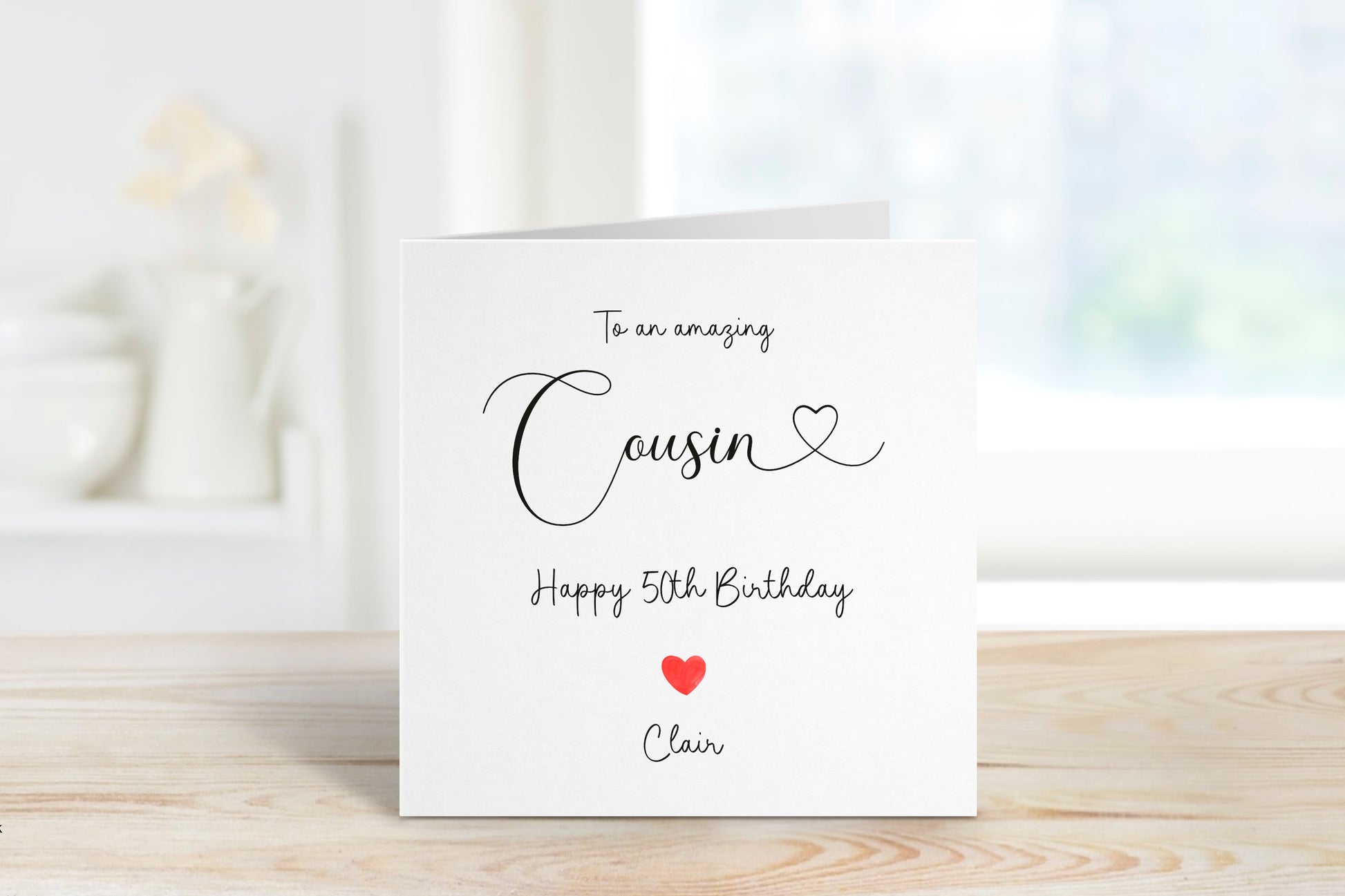 Personalised Cousin Birthday Card, Birthday Card For Cousin, Birthday Cards For Her, Any age Birthday Card, 40th Birthday For Cousin