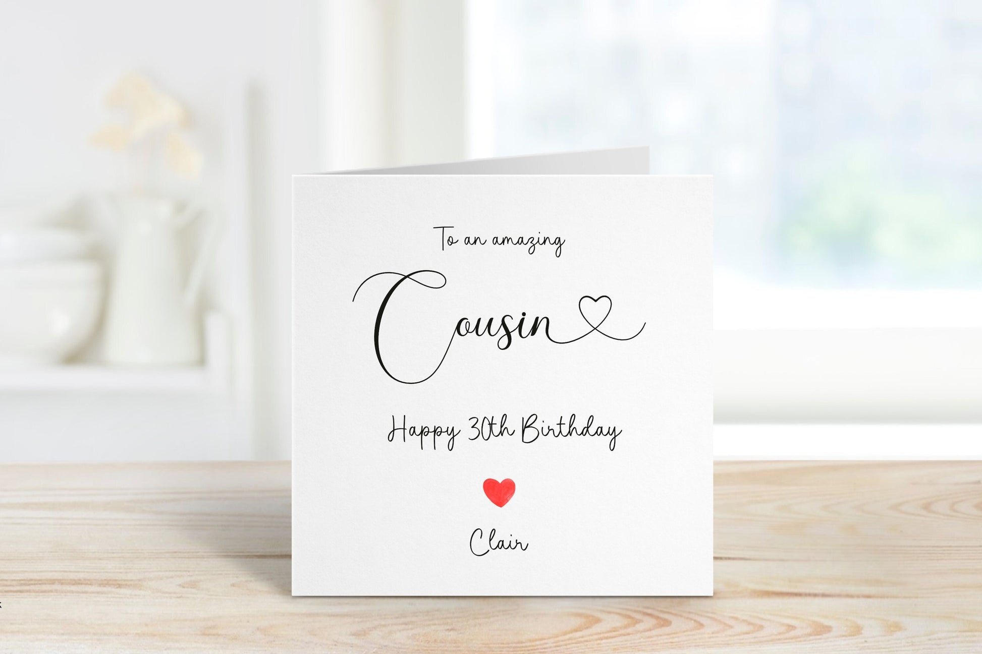 Personalised Cousin Birthday Card, Birthday Card For Cousin, Birthday Cards For Her, Any age Birthday Card, 30th Birthday For Cousin