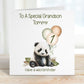 Son 1st Birthday Card, 1st Birthday Card For Son, Personalised Son 1st Birthday Card, Safari Panda Design
