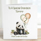 Godson 2nd Birthday Card, 2nd Birthday Card For Godson, Personalised Godson2nd Birthday Card, Safari Panda Design