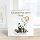Great Grandson 2nd Birthday Card, 2nd Birthday Card For Great Grandson, Personalised Great Grandson 2nd Birthday Card, Safari Panda Design