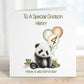 Great Nephew 4th Birthday Card, 4th Birthday Card For Great Nephew, Personalised Great Nephew 4th Birthday Card, Safari Panda Design