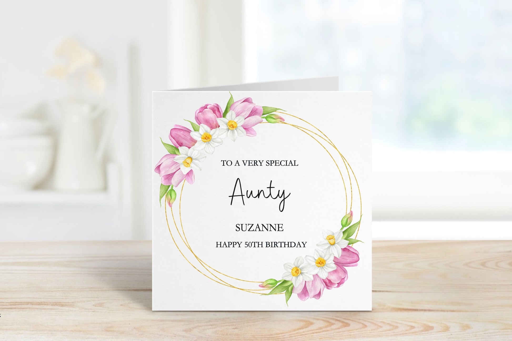 Personalised Aunty Birthday Card, Aunty Birthday Card, Birthday Cards For Her, Any age Birthday Card, 50th Birthday For Aunty