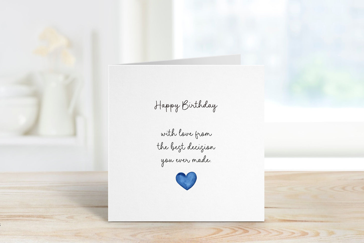 Husband Birthday Card, Wife Birthday Card, Happy Birthday With Love From The Best Decision You Ever Made Card, Funny Birthday Card