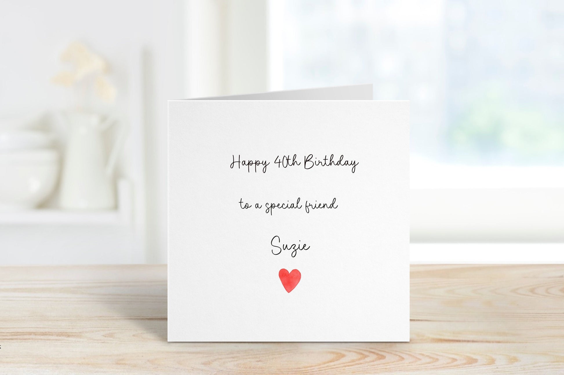 Personalised Special Friend Birthday Card, Friend Birthday Card, Birthday Cards For Her, Any age Birthday Card, 40th Birthday For Friend