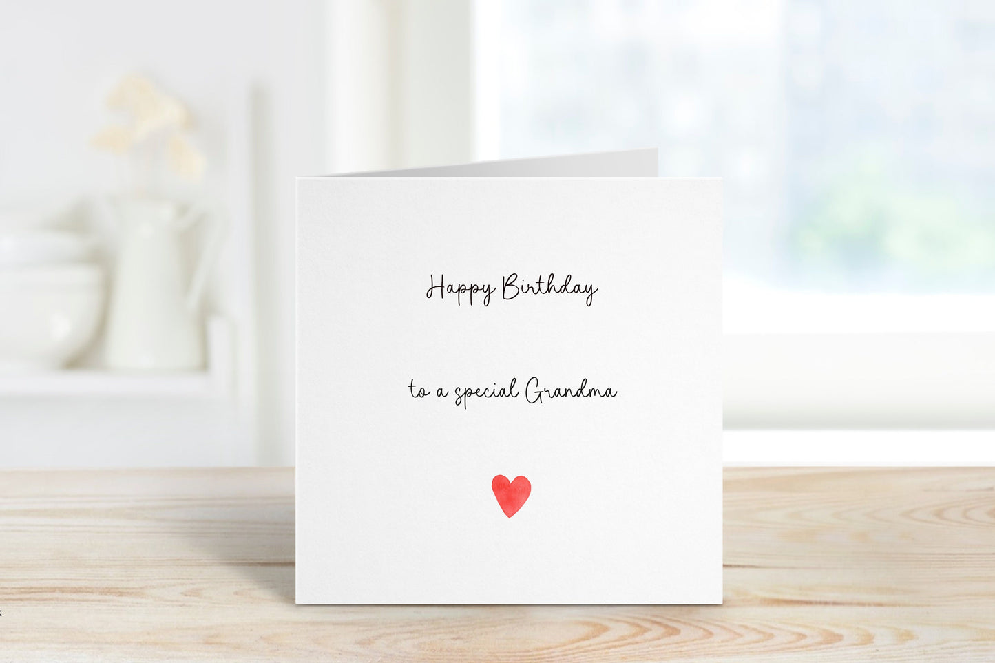 Nana Birthday Card, Personalised Nana Birthday Card For Her, Heart Birthday Card