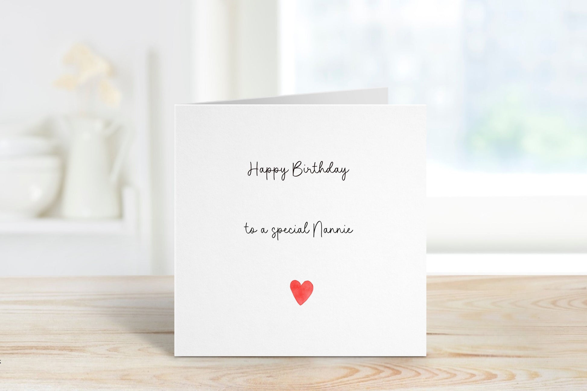 Nan Birthday Card, Personalised Nan Birthday Card For Her, Heart Birthday Card