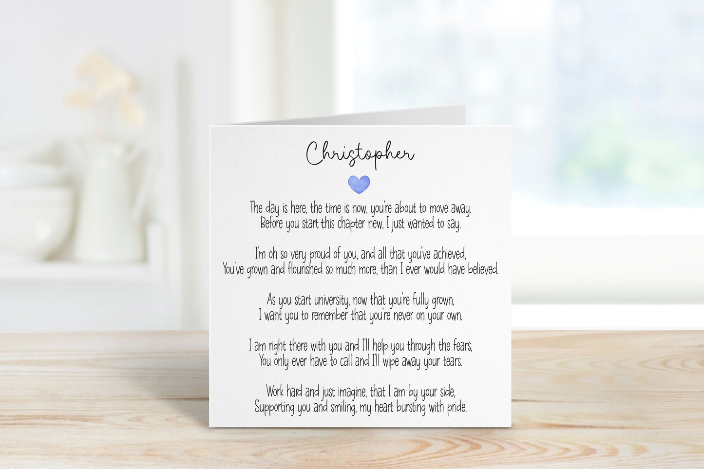 Moving To Uni Card, Personalised Moving To Uni Card, Good Luck Card