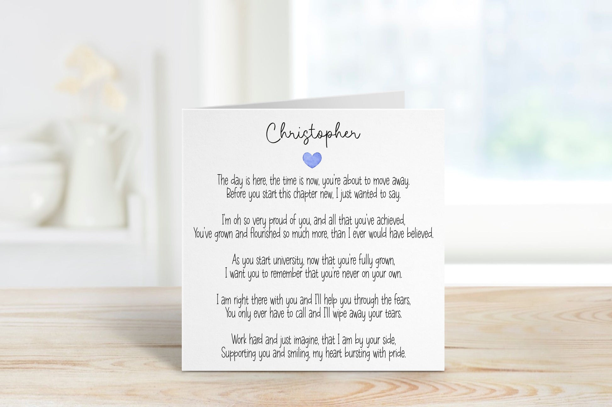 Moving To Uni Card, Personalised Moving To Uni Card, Good Luck Card