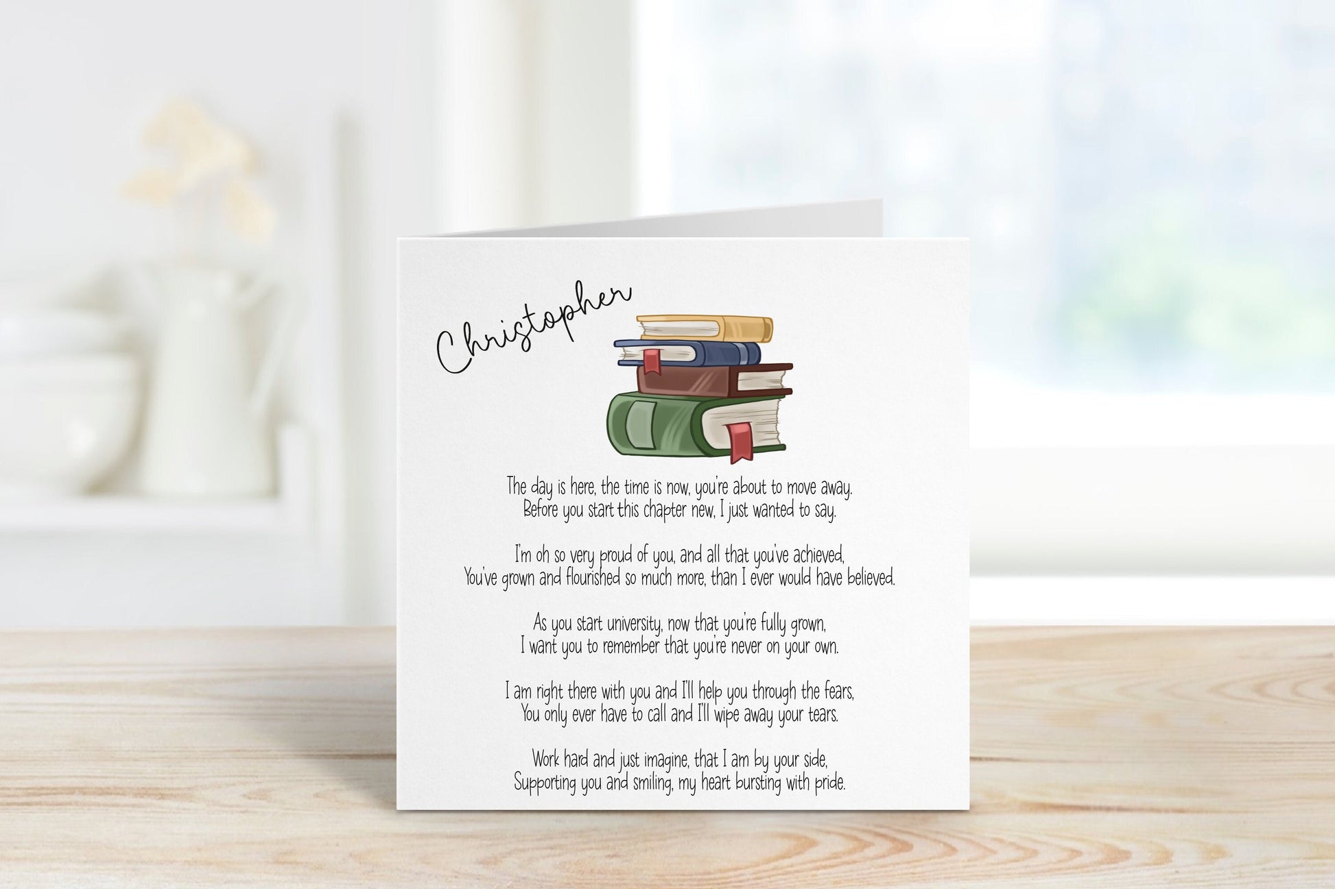 Moving To Uni Card, Personalised Moving To Uni Card, Good Luck Card