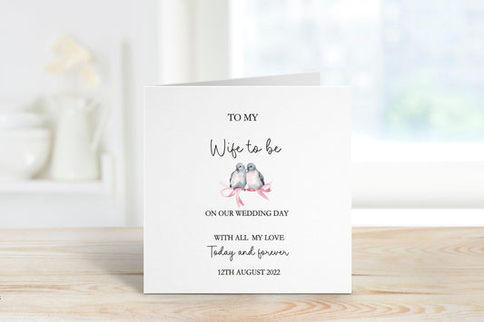 Wife To Be Wedding Day Card, Wedding Day Card For WifeTo Be, Wedding Day Card For Bride, For My Bride On Our Wedding Day