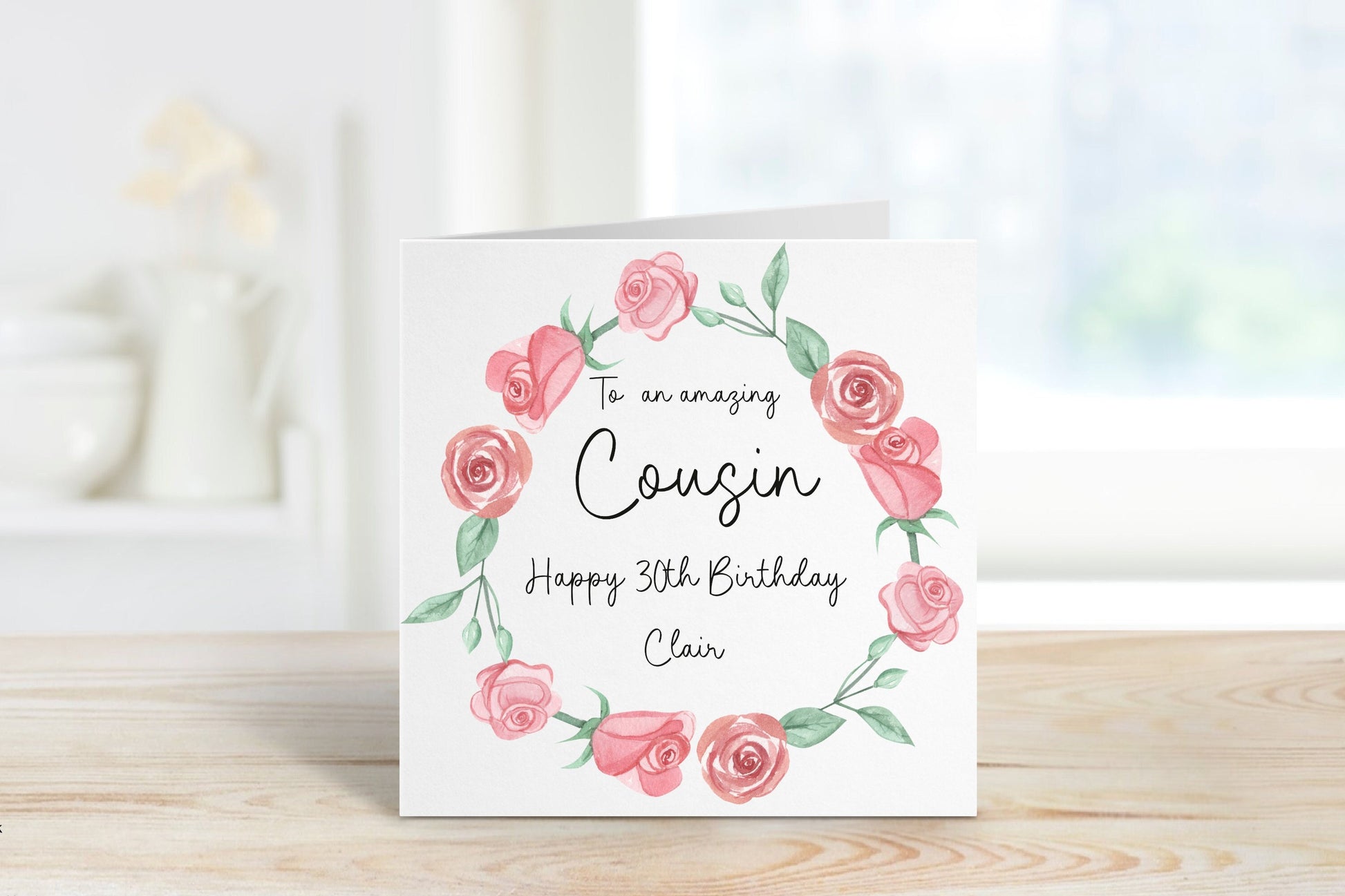 Personalised Cousin Birthday Card, Birthday Card For Cousin, Birthday Cards For Her, Any age Birthday Card, 30th Birthday For Cousin