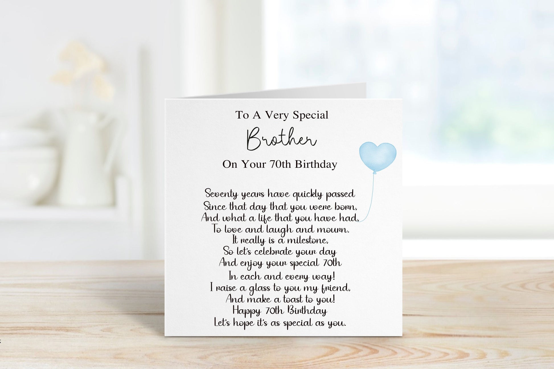 Brother 70th Birthday Card, 70th Birthday Card For Men, 70th Birthday Card For Women, Personalised Birthday Cards For Friend