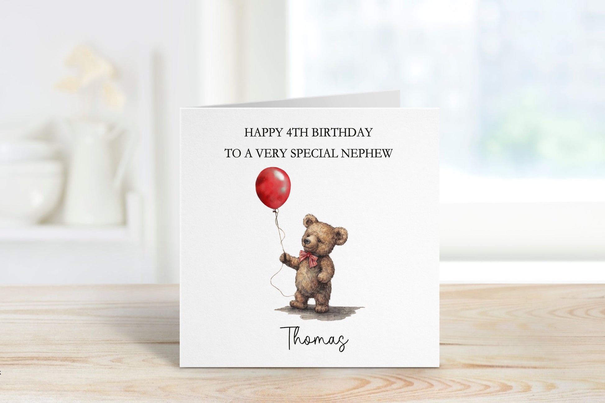 Son 4th Birthday Card, Birthday Card For Son, Any Age Card, 1st, 2nd, 3rd, 4th, 5th, 6th, Personalised Card