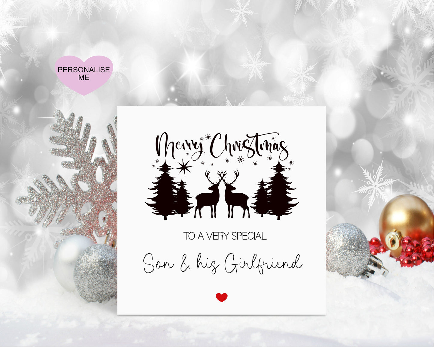 Daughter & Wife Christmas Card, Christmas Card For Daughter And her Wife, Personalised Christmas Card, Christmas In July