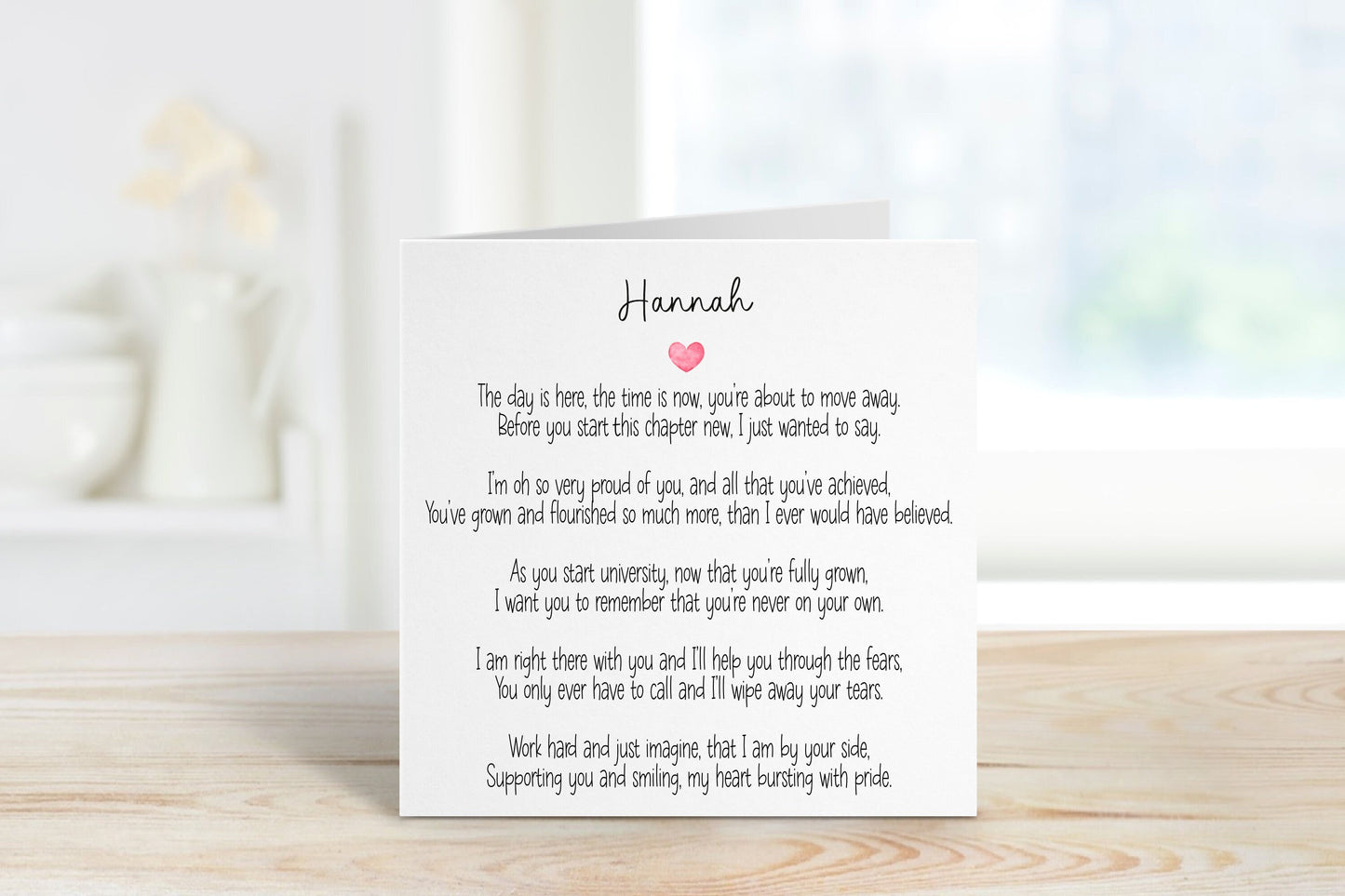 Moving To Uni Card, Personalised Moving To Uni Card, Good Luck Card