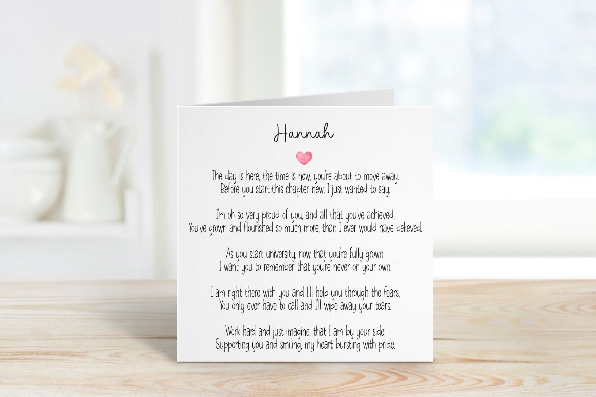 Moving To Uni Card, Personalised Moving To Uni Card, Good Luck Card