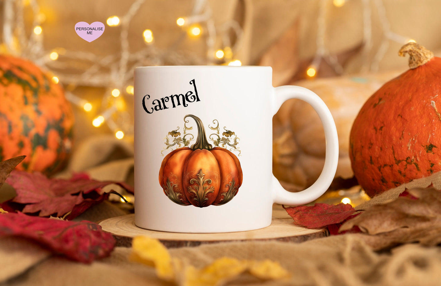 Personalised Vintage Pumpkin Halloween Mug, Halloween Mug, Autumn Mug, Personalised Halloween Mug, Vintage Halloween Mug