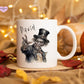 Personalised Vintage Halloween Mug, Halloween Mug, Autumn Mug, Personalised Halloween Mug, Vintage Halloween Candlestick Mug