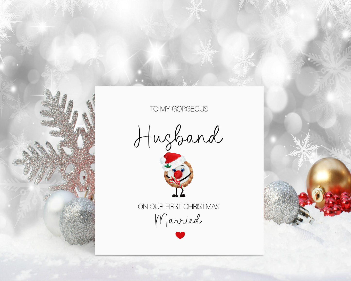 Husband Christmas Card, Christmas Card For Husband, 1st Xmas Married Card, Personalised Christmas Card, Christmas In July