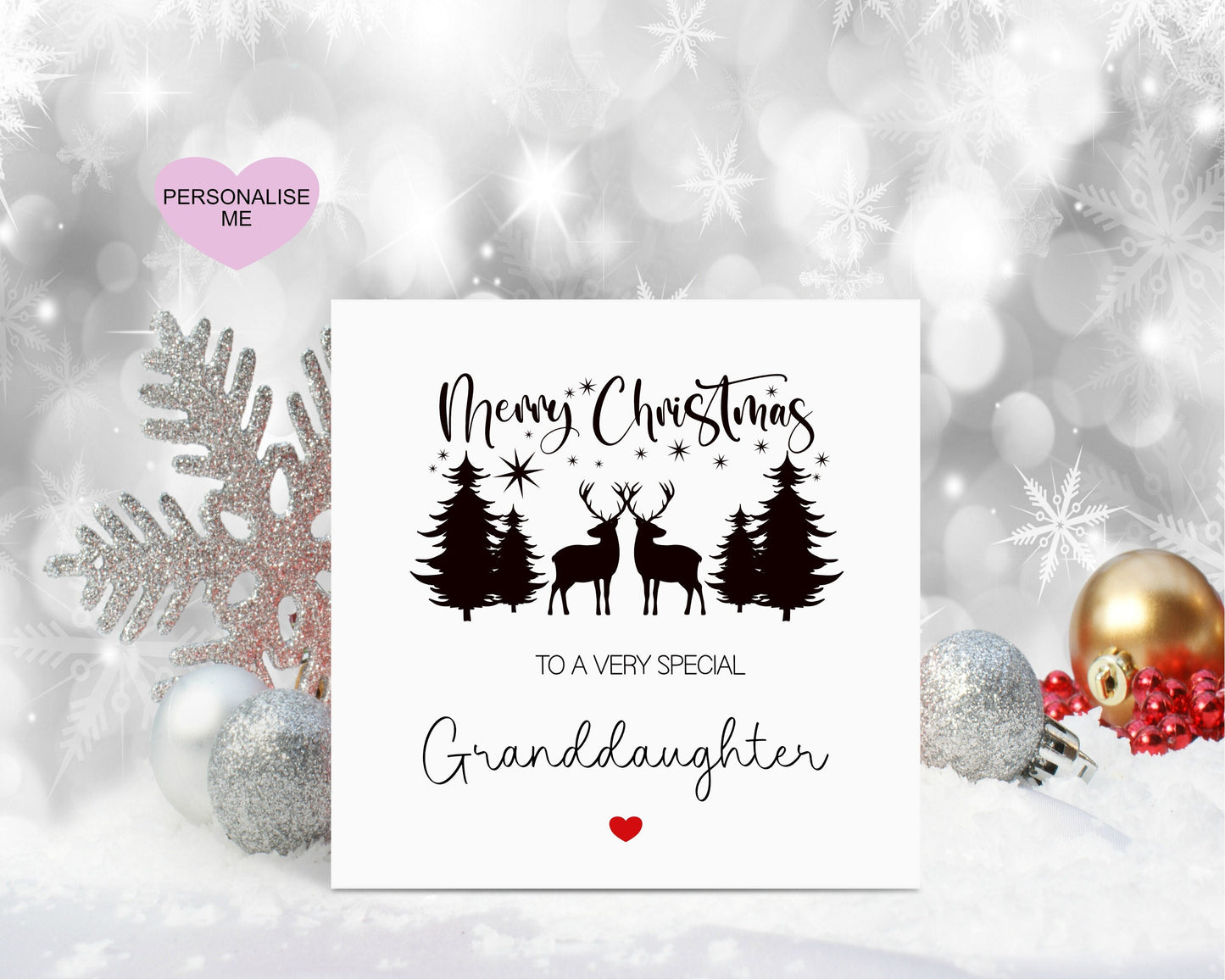 Nanna Christmas Card, Christmas Card For Nanna, Personalised Christmas Card, Christmas Scene