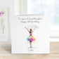 Dancer Birthday Card, Great Niece 10th Birthday Card, Personalised Birthday Card, Any Age, 1st, 2nd, 3rd, 4th Birthday, Great Niece Card