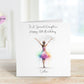 Dancer Birthday Card, Great Granddaughter 10th Birthday Card, Personalised Birthday Card, Any Age, 1st, 2nd, 3rd, 4th Birthday