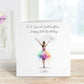 Dancer Birthday Card, Goddaughter 10th Birthday Card, Personalised Birthday Card for Goddaughter, Any Age, 1st, 2nd, 3rd, 4th Birthday