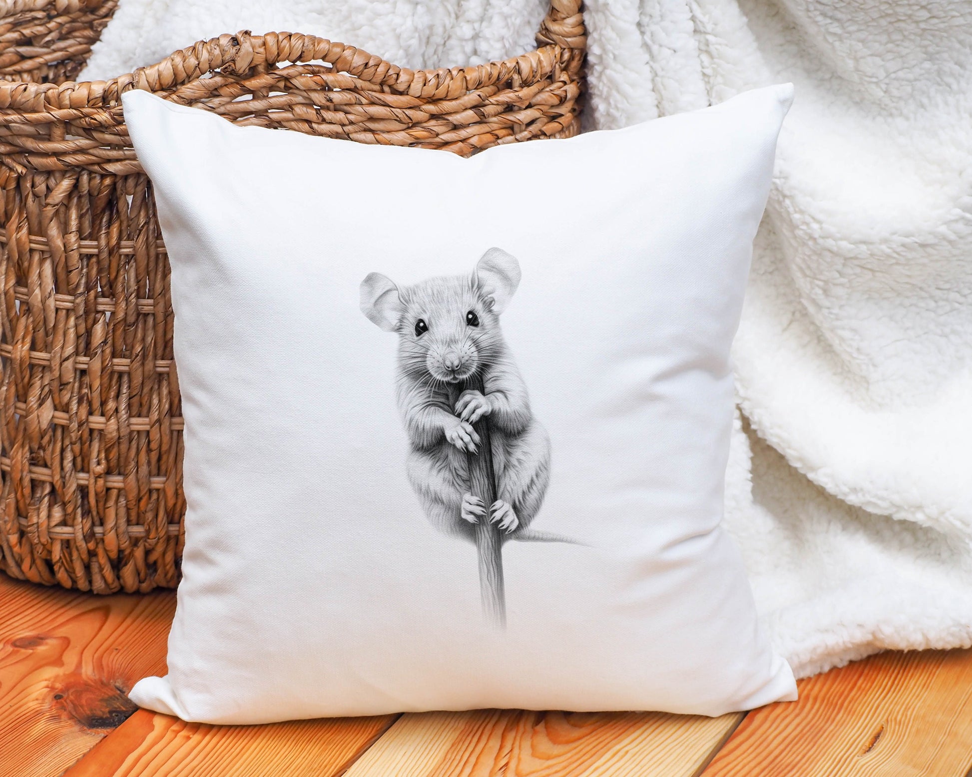 Sketchy Piglet Cushion, Personalised Piglet Cushion Gift, Cushion For Animal Lovers