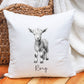 Sketchy Baby Goat Cushion, Personalised Baby Goat Cushion Gift, Cushion For Animal Lovers