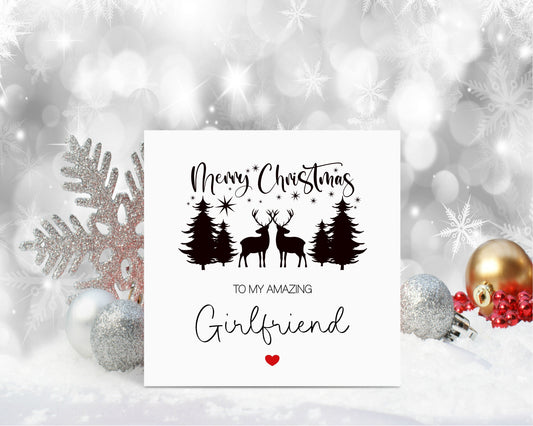 Girlfriend Christmas Card, Christmas Card For Girlfriend, Personalised Christmas Card, Christmas In July