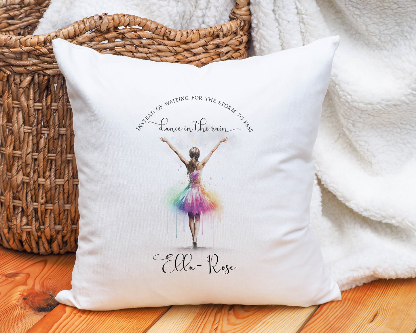 Dancer Gift, Dancing In The Rain Cushion Gift, Dance Gift, Gift For Her, Granddaughter Gift